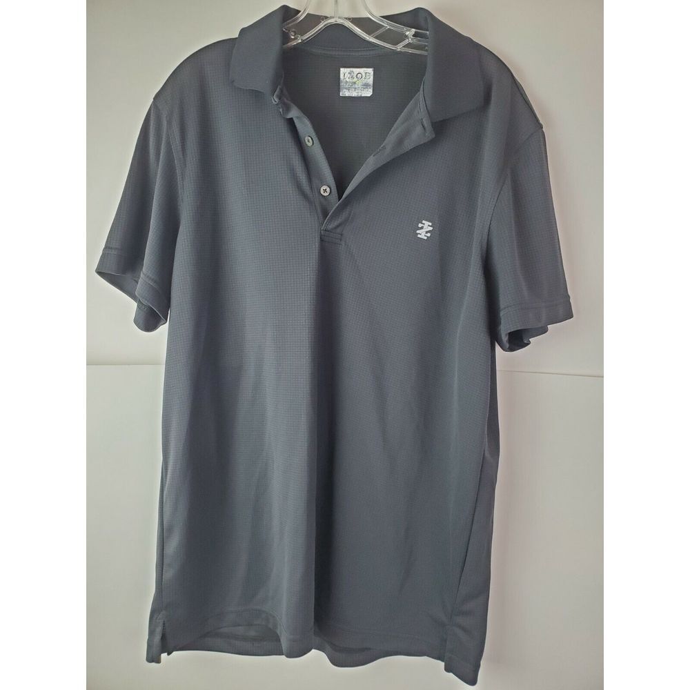 IZOD Men's Performance Golf Short Sleeve Stretch Polo Black Size Large